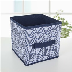 Короб для хранения «Волна», 19×19×19 см, цвет синий