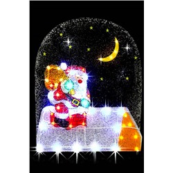Световое панно Санта-Клаус на крыше PKQE08DD002
