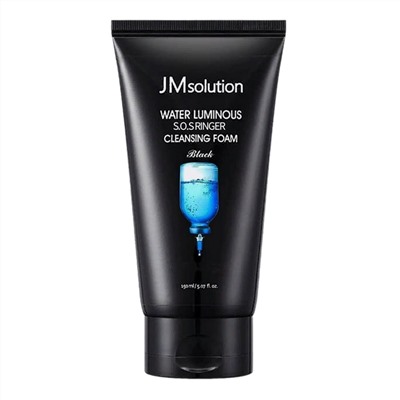 JMsolution Увлажняющая пенка для умывания лица с гиалуроновой кислотой / Water Luminous S.O.S Ringer Cleansing Foam Black, 300 мл