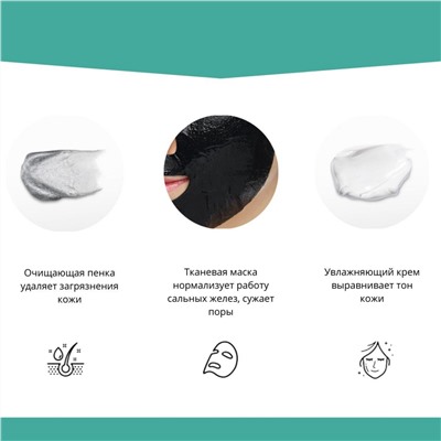 JMsolution Набор для сияния кожи / Marine Luminous Black Pearl Balancing Mask, 1,5 мл x 2, 30 мл