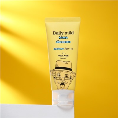 Солнцезащитный крем VILLAGE 11 FACTORY "Daily Mild Suncream", для ежедневного применения SPF 50, 50 мл