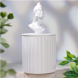 Свеча в бетоне ароматическая "Бог Арес", свежесть и белый чай, 160 гр, в коробке