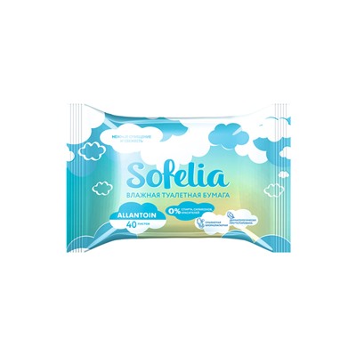 Влажная туалетная бумага «Sofelia» санитарно-гигиенического назначения