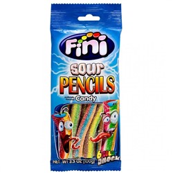 Мармелад FINI sour pencils разноцветные в сахаре 90гр