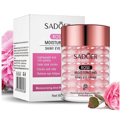 Увлажняющий крем для кожи вокруг глаз с розой Sadoer Rose Moisturizing Shiny Eye Cream 60гр