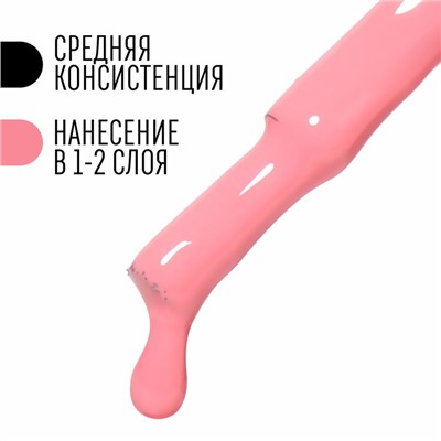 Гель лак для ногтей, «CLASSIC COLORS», 3-х фазный, 8мл, LED/UV, цвет розовый фламинго (12)