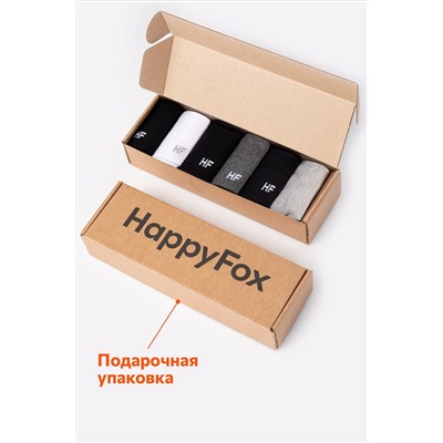 6 пар носков средней высоты в подарочной коробке Happy Fox