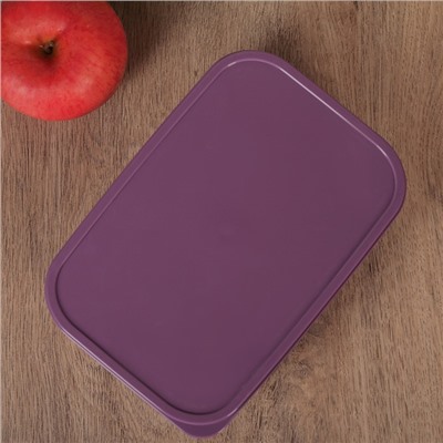 Контейнер прямоугольный, пищевой 1,2 л, цвет фиолетовый