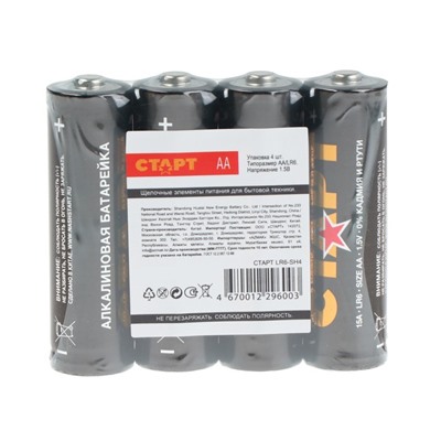 Батарейка алкалиновая СТАРТ, AA, LR6-96BOX, 1.5В, набор, 96 шт.
