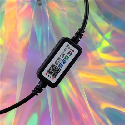 Светодиодная фигура «Ёлка» 100 × 130 × 100 см, пластик, управление с приложения, USB, свечение RGB