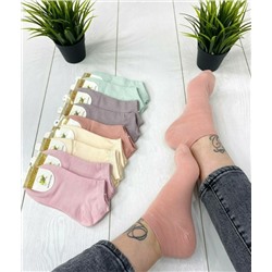 Женские носки хлопок однотонный, разноцветный (упаковка 10шт)