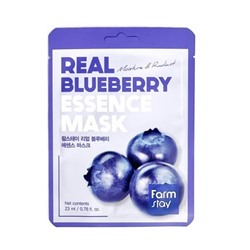 Маска для лица Farm Stay с экстрактом голубики - Real Blueberry Essence Mask