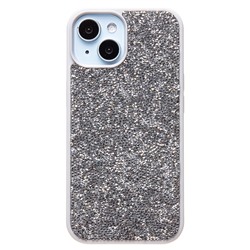 Чехол-накладка - PC071 POSH SHINE для "Apple iPhone 15" россыпь кристаллов (silver) (226902)