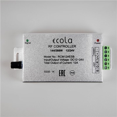 Аудиоконтроллер Ecola для светодиодной ленты, 12 В, 12 А, пульт ДУ