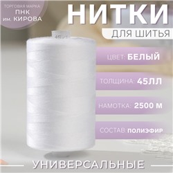 Нитки 45ЛЛ, 2500 м, цвет белый №0101