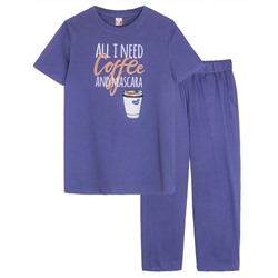 ЛГ-4345/3 Пижама женская (футболка, капри) Фиолетовый
