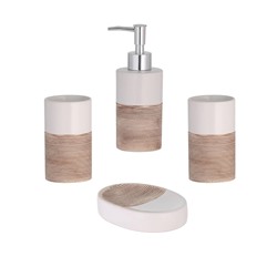 Набор для ванной комнаты AXENTIA RIMINI настольные аксессуары, из двух цветной керамики.
