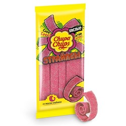 Жевательный мармелад Chupa Chups "Страйпсы" со вкусом клубники, 120 г