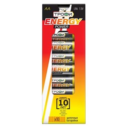 Батарейка AA Трофи LR6 ENERGY POWER (10) (10/300) ЦЕНА УКАЗАНА ЗА 1 ШТ