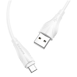 Кабель USB - Apple lightning Borofone BX18 (повр. уп)  100см 2,4A  (white)