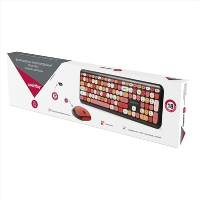 Беспроводной набор Smart Buy SBC-666395AG-K мембранная клавиатура+мышь (multicolor)