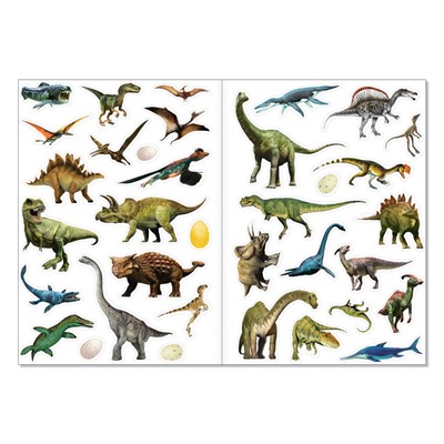 Наклейки многоразовые «Динозавры», формат А4