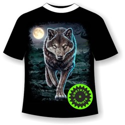 Подростковая футболка Крадущийся волк 806