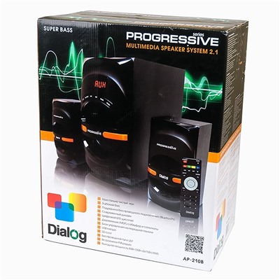 Компьютерная акустика Dialog Progressive AP-210B 2.1 (black)