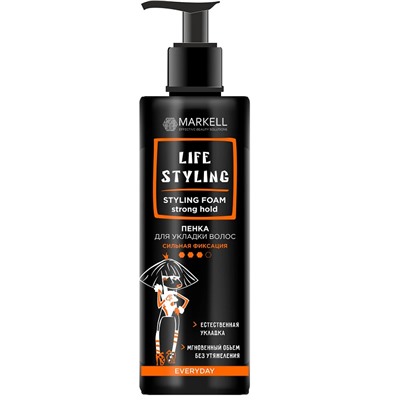 Life Styling Пенка для укладки волос сильная фиксация 195мл