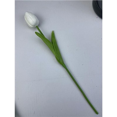 Тюльпан белый 35см, ЭКО силикон