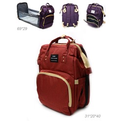 Рюкзак женский для мам, сумка на коляску для прогулок 31х20х40 см бордовая / MX-2 /трансформер
