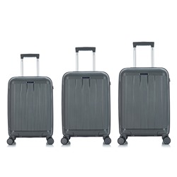 Набор из 3-х чемоданов с расширением 11197-2 Серый