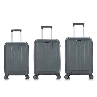 Набор из 3-х чемоданов с расширением 11197-2 Серый