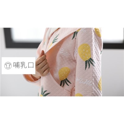 Теплая пижама для беременных и кормящих 8103