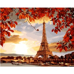 Картина по номерам на подрамнике Осенний Париж 40х50