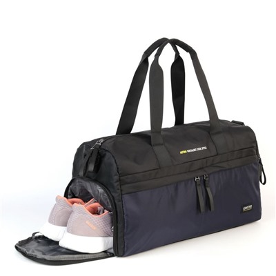 Текстильная сумка для фитнеса 3062 Блек/Блу