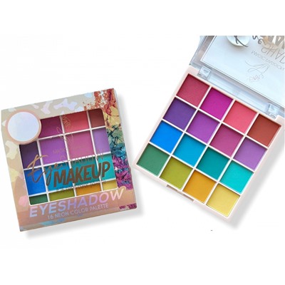 Палетка теней MAGIC PASSION NEON eyeshadow makeup 16 цветов