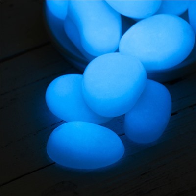 Декоративные камни для аквариума, светящиеся, 45 мм, 200 г, бирюзовые