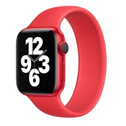 Ремешок - ApW15 монобраслет Apple Watch 42/44/45мм (150мм) силикон (red)