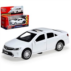 Технопарк. Модель "Toyota Camry" металл 12 см, двери, багажн, инерц, белый, кор.  арт.CAMRY-WH