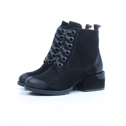 04-XR189-1 BLACK Ботинки зимние женские (натуральная замша, натуральный мех) размер 34