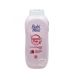Натуральная пудра тальк для детей  с запахом розовых цветов от Babi Mild Sweety Pink Plus Powder 180g