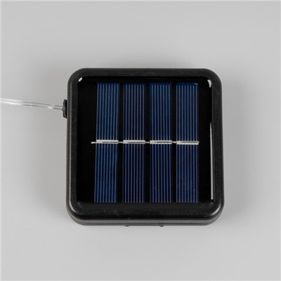 Гирлянда «Конский хвост» 10 нитей по 2 м, серебристая нить, 200 LED, свечение мульти, 2 режима, солнечная батарея