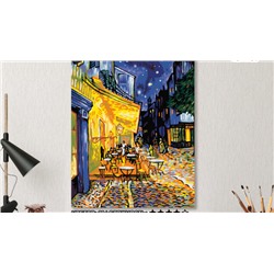 Картина по номерам на холсте 50х40 см. «Ночное кафе» Ван Гог