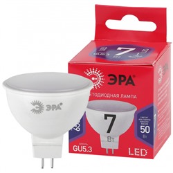 Лампа светодиодная ЭРА RED LINE LED MR16-7W-865-GU5.3 R GU5.3, 7Вт, софит, холодный дневной свет /1/10/100/