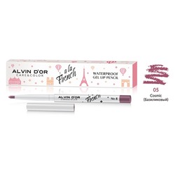 Alvin D`or  A LA FRENCH ALF-23 Карандаш для губ Waterproof gel lip pencil тон 05 сosmic базиликовый