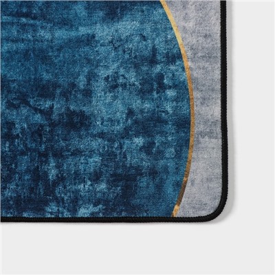 Коврик для дома Доляна «Мэни», 60×90 см, цвет синий