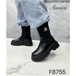 Женские ботинки ЗИМА F8755 черные