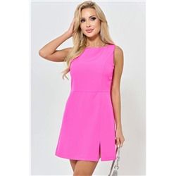 Короткое розовое платье-сарафан