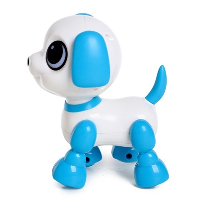 Робот собака «Питомец» IQ BOT, интерактивный: с записью звуков, реагирует на хлопки, звук, свет, на батарейках, фиолетовый